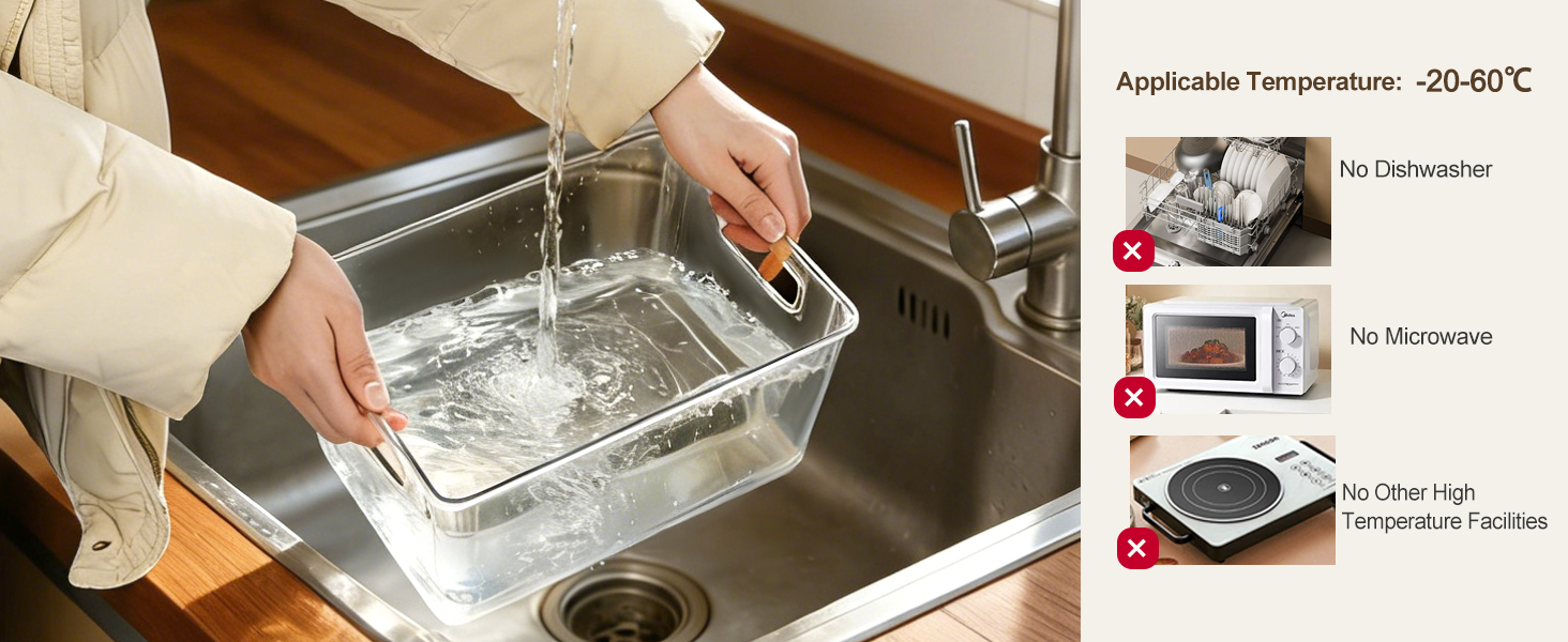 easy clean clear bins