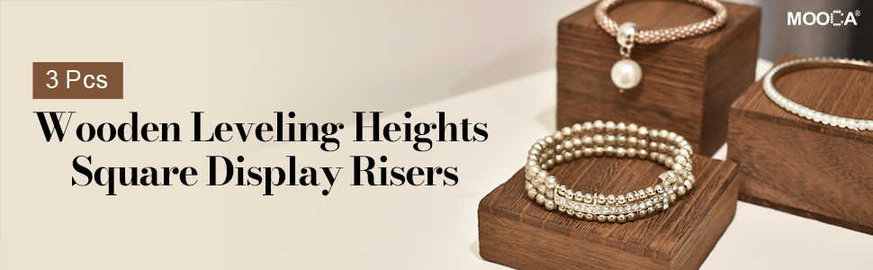 Lightweight Wooden Display Risers.