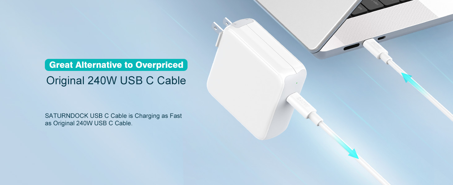 Great Alternative to Overpriced Original 240W USB C Cable