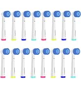 16 Pack Sensitive Gum Care Brush Heads Compatible with Oral b Braun Electric Toothbrush.