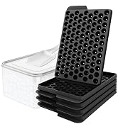 WIBIMEN Mini Ice Cube Trays, Small Tiny Round Pebble Crushed Nugget Ice Trays for Freezer with Li...