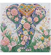 DIADAY Elephant Diamond Painting Kit, Special Shape Diamond Art 12x12 Inch | 5D Crystal Rhineston...