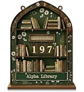 Books I've Read This Year Counter – Wooden Reading Tracker Sign for Bookshelf Decor, Book Lover G...