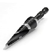 KAYGO M35 Step Drill Bit, 1/8 to 1/2 inch Step Bits for Thin metal Stainless Steel Aluminum Wood ...