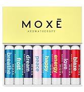 MOXE Nasal Inhaler Bundle, 8 Essential Oil Blends, Aromatherapy Sticks, Warming & Cooling Fragran...