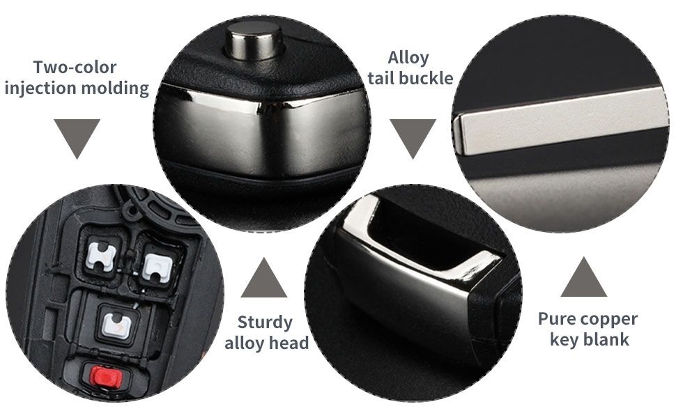 2 Pack Flip Key Fob Case Shell Replacement 4 Button for Chevy