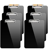 Sooez 6 Pack Plastic Clip Boards 8.5x11, Clipboard with Pen Holder & Low Profile Clip, Nursing Cl...