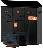 Vexalora 185L Laundry Hamper 3 Section, Laundry Hamper with Lid, Dirty Clothes Hamper with 3 Remo...