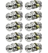SUNTAI Brushed Nickel Privacy Door Knobs for Bedroom/Bathroom/Interior Doors, Stainless Steel Key...