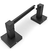Ruacq Toilet Paper Holder Matte Black Double Post Pivoting Square Tissue Holders Roll Holder Hang...