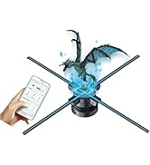 3D Hologram Fan,Missyou 25.6“ Hologram Projector HD LED Holographic Christmas Tree Advertising Di...