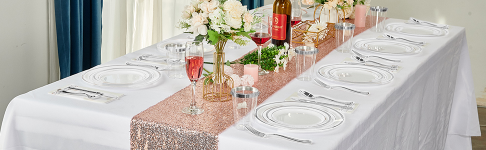 Silver Plastic Plates