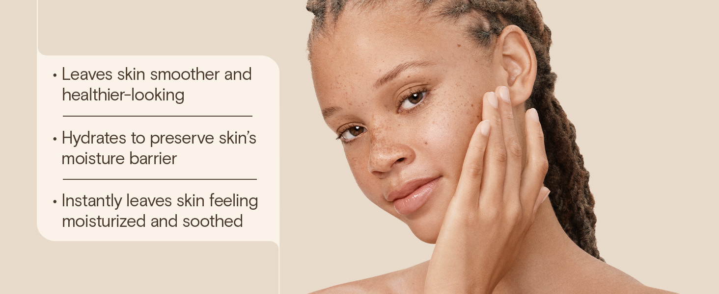 Calm + Restore face cleanser for hydrated skin