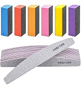 16pcs Nail File Buffer Kit - 10pcs 100/180 Grit Sharp Coarse Nail Files, 6pcs Colors Rough Nail B...