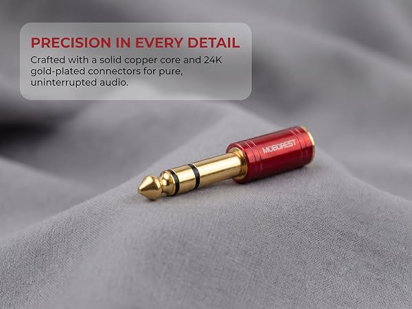 3.5mm to 1/4 (6.35mm) Stereo Pure Copper Adapter