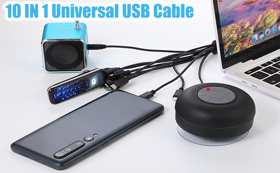 10 in 1 Universal USB Charging Cable Cell Phones Multi Chargers All Devices