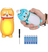 Hilngav 2 Pack Small Mini LED Flashlights for Kids - Cute Small Animal Flashlight - 2 in 1 Campin...