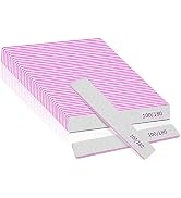 25pcs Nail Files 100/180 Grit- BLESWIN Rectangle Nail Files for Acrylic Nails, Double Sided Emery...