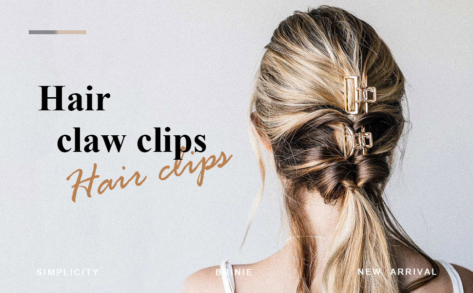 gold metal hair claw mini hair claw clips gold hair clips hair styling clips