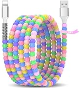 ACANDYA MFi-Certified Charger Cable for Apple iPhone 14 13 Pro 6ft Beaded Phone Charging Cord for...