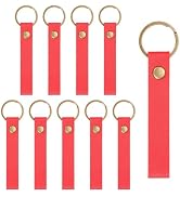 MECCANIXITY PU Leather Keychain Blanks Bulk Laser Engraving Keychain Leather Key Fob Kit with Key...