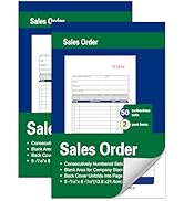 Sales Order Books,50 Sets,5-7/16 x 8-7/16 Inches,2-Part,Carbonless Copies of Receipt Books,White/...