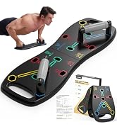 HOTWAVE Push Up Board, Portable Pushup Board for Men, Foldable Push-up Board, Multifunctional Pus...