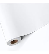 LaRibbons White Matte Wrapping Paper Jumbo Roll, Solid Color with Cut Lines | 30 Inch x 33 Feet, ...