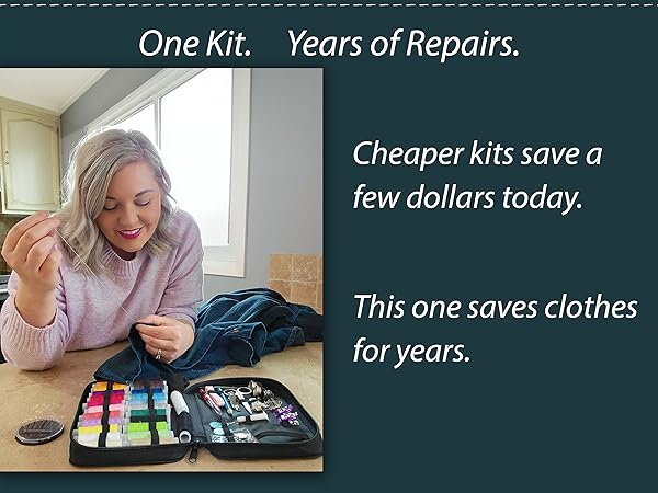 one kit years of clothing repairs, clothing repairs, long lasting kit de costura