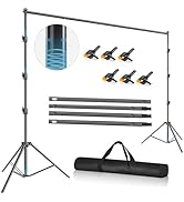 GLOSHOOTING 12 x 10ft Photo Video Studio Backdrop Stand, Heavy Duty Adjustable Backdrop Stand, Ph...