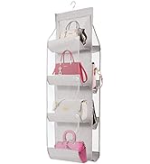 AARAINBOW 1 Pack Hanging Handbag Purse Organizer, Bags Organizor for Purse 8 Pockets Wardrobe Clo...