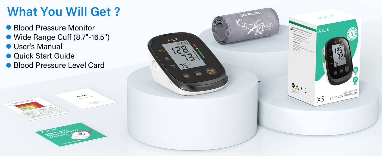 AILE blood pressure monitors for home use