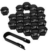 KoiLuvGo 20PCS 21mm Lug Nut Covers, Hexagonal Wheel Bolt Covers Caps, Tire Nut Rust and Dust Prot...