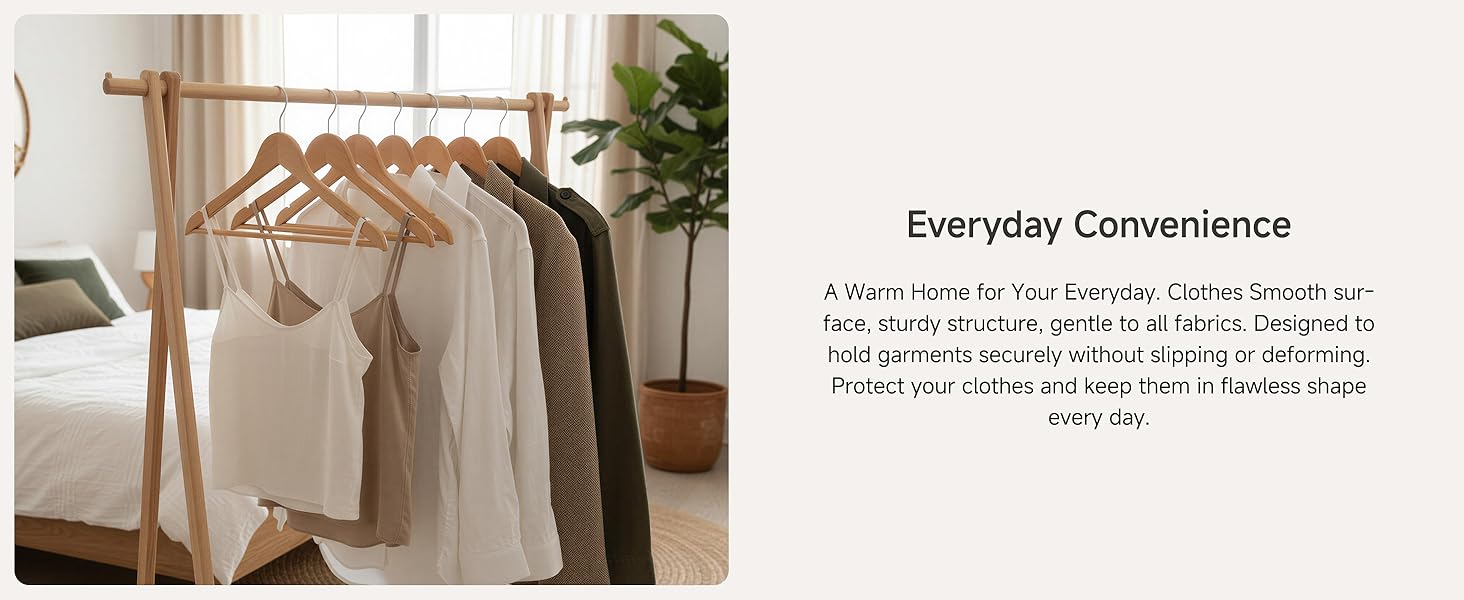 StorageWorks Wooden Hangers