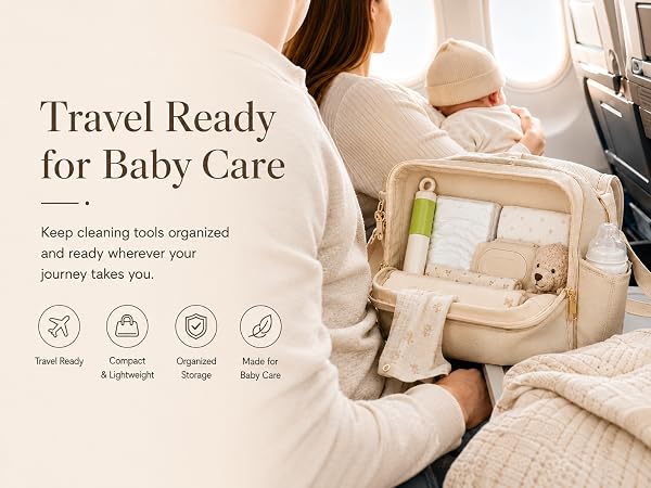 Travel baby bottle brush kit with five cleaning tools