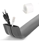 LZEOY 4FT Cord Hider Floor - Grey Floor Cable Hider, Wire Covers for Cords Prevent Cable Trips, F...