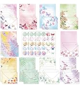 160 Pcs Stationery Paper Envelopes Set Includes 50 Lined Writing Paper & 50 Envelopes with 60 Col...