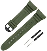 Silicone Replacement Strap Compatible With Casio Shock W-96H-1B/W-96H-1A/W-96H-2A/W-96H-9A, Unise...