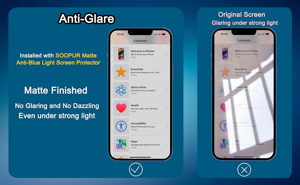 iphone 13 pro max matte privacy anti glare screen protector