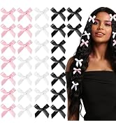 Teenitor 30pcs Hair Bow Pink Bow, Pink Black White Bows for Hair Small Hair Bows, Hair Bow Clips ...