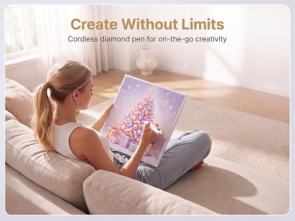 Electric Diamond Art Pens with Light