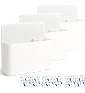 First-zgel 3 Pack Magnetic Dry Erase Marker Holder, Wall Mount Marker Caddy Pen Holder for Dry Er...