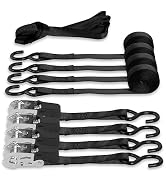 Jack Boss Ratchet Tie Down Straps Set,1500 lbs Break Strength, 1