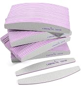 Canvalite 100 PCS Nail File Professional Nail Files Reusable Double Sided Emery Board(100/180 Gri...