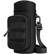 IronSeals Tactical Molle Water Bottle Holder Pouch Hydration Carrier Bag with Detachable Shoulder...