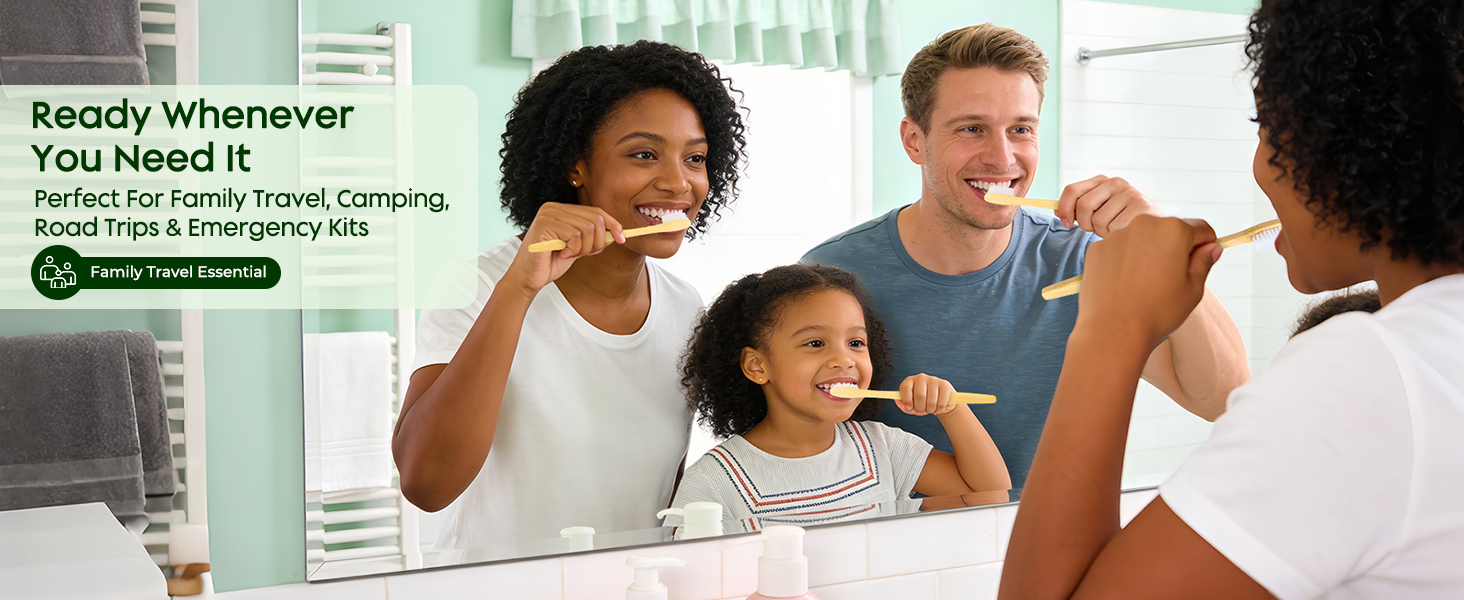 Bamboo Toothbrushes Kit Bulk