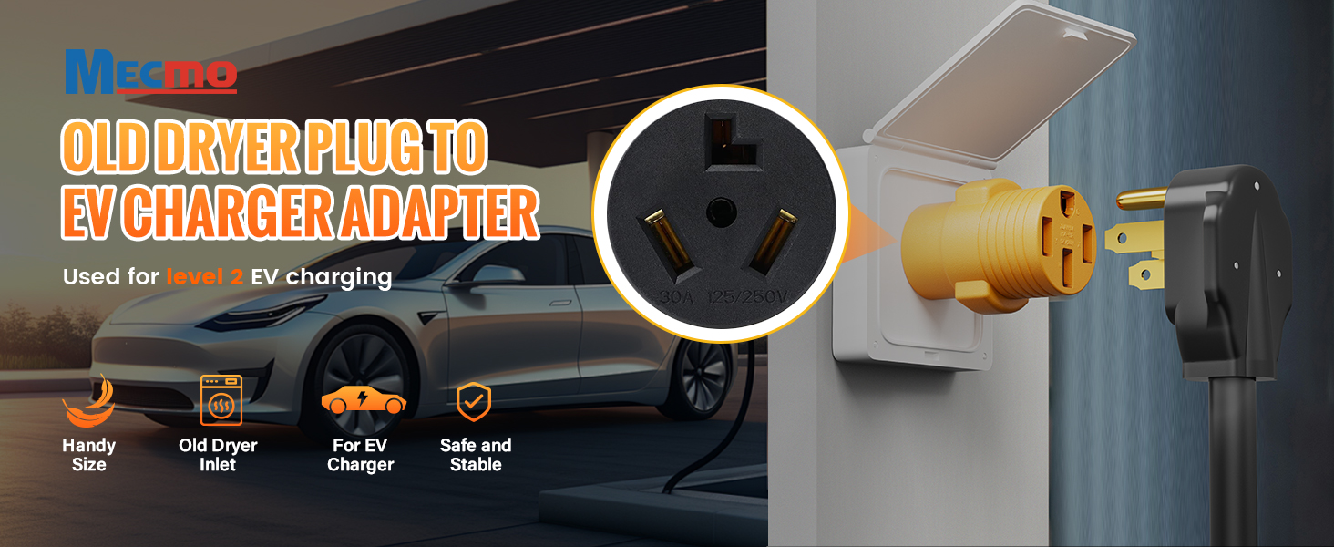 dryer plug to ev charging adapter 30 amp to 50 amp