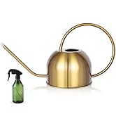 Watering Can Indoor, 50oz Decorative Gold Colored Watering Can for House Plants Indoor and Outdoo...