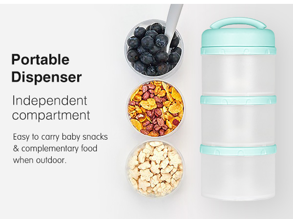 formula dispenser for baby snacks convenient to carry diaper bag
