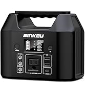 SinKeu Portable Power Station 122.8Wh, LiFePO4 Battery Solar Generator for Home Use, 150W Power B...
